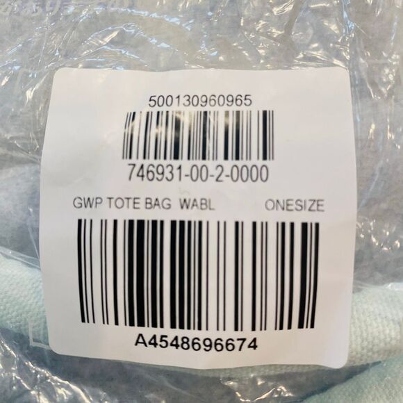 NWT Athleta Double Handle Ombre Canvas Beach Gym Tote Bag Blue One Size - Picture 8 of 8